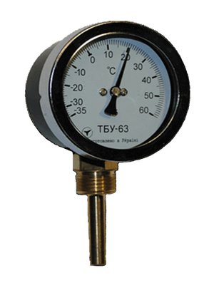Термометр биметаллический 0 - 120 °С радиальный НР63 мм TB63-120R50 фото