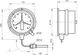 Термометр манометрический сигнализирующий 0-120 °С, НР100 мм, капилляр 2,5 м TMP100S2K5G120 фото 2