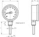 Термометр биметаллический 0 - 160 °С радиальный НР63 мм, L=50 мм TB63R160L50 фото 2